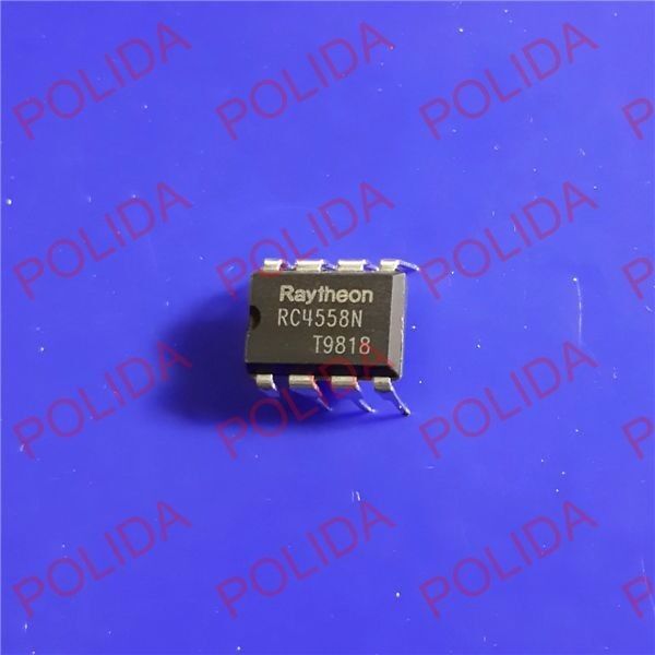 5PCS OP AMP IC RAYTHEON DIP-8 RC4558N RC4558