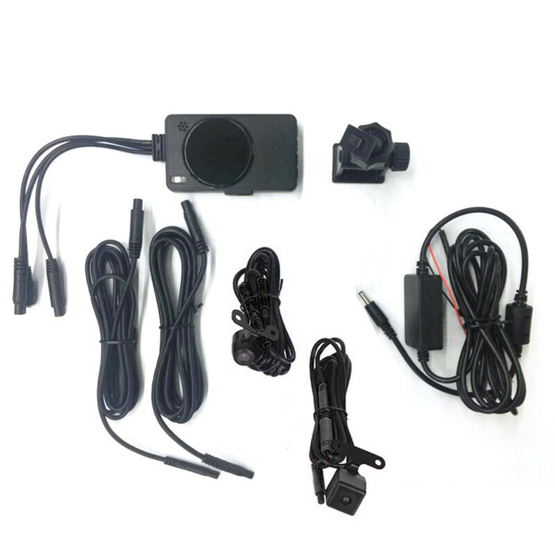3'' LCD Dual Action Camera Motorcycle DVR Video Recorder Dash Driving Camcorder