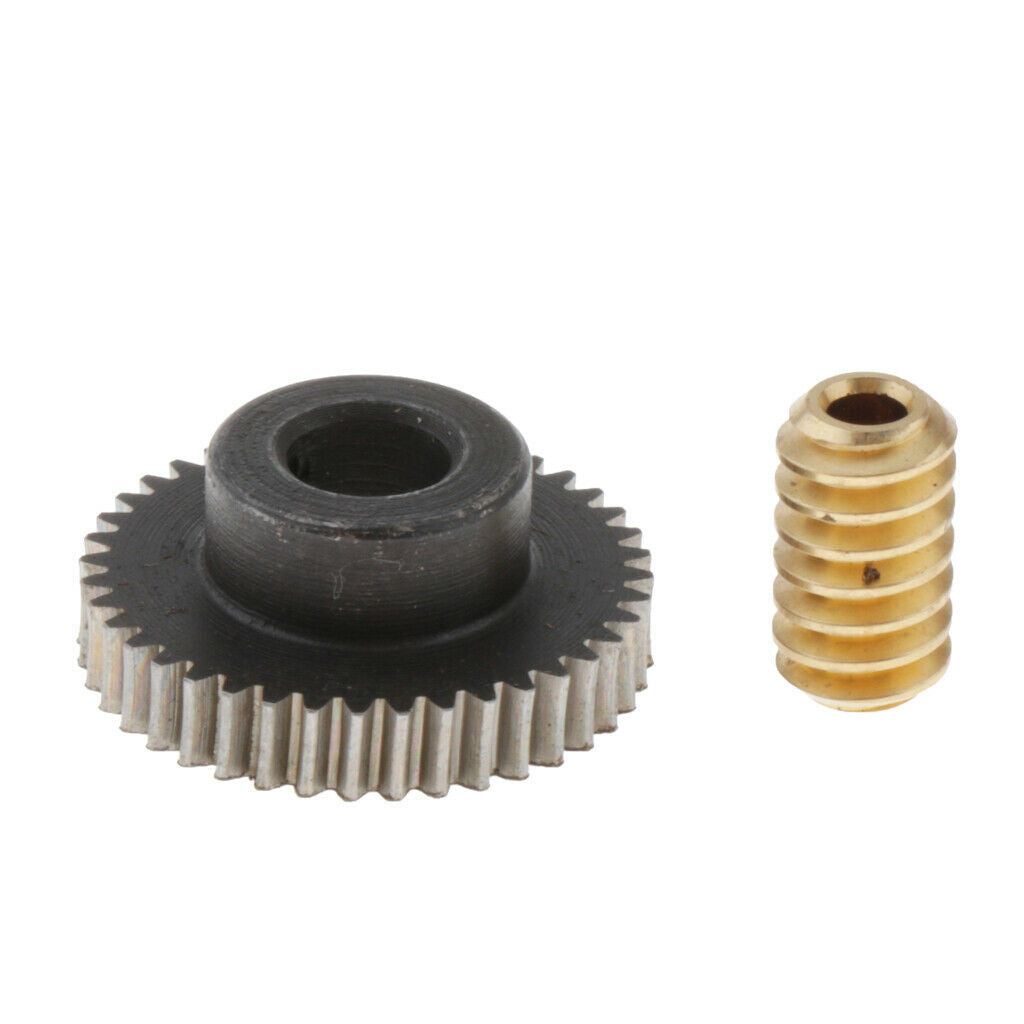 2X0.5 Modulus Steel Worm Gear Wheel 40 Tooth  + Brass Gear Shaft Set