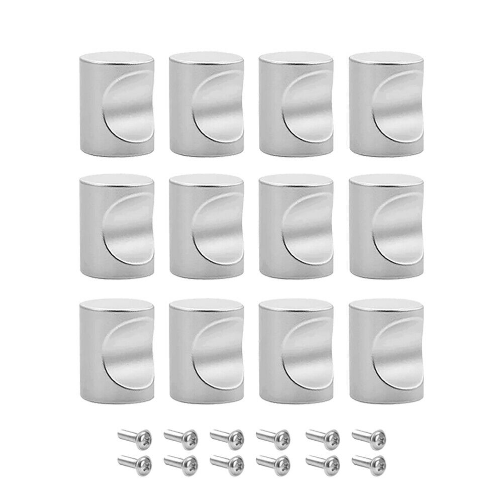 12 Pcs Door Knobs Cabinet Handles Cupboard Drawer Kitchen Stainless Steel HN US