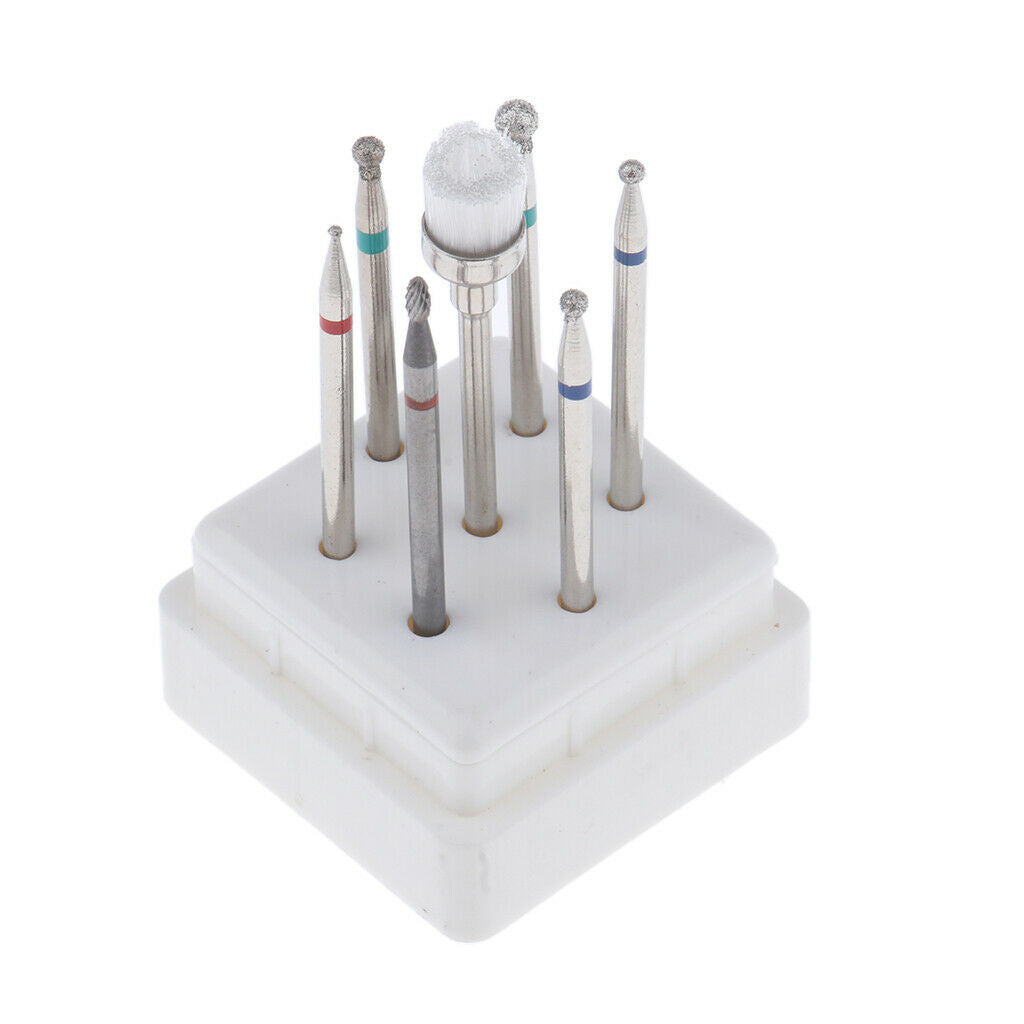6Pcs Professional Cuticle Clean Nail Drill Bits, Tungsten Nail File Drill Bits