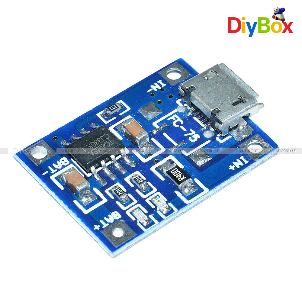 [2PC] Micro 5V 1A USB 18650 Lithium Battery Charging Board Power Module TP4056