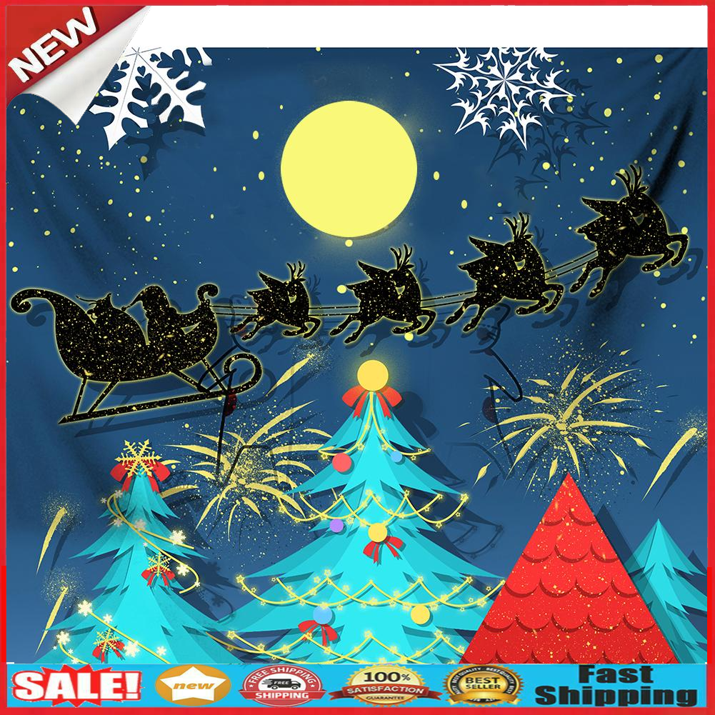 Christmas Tree Tapestry Xmas Tablecloth Beach Towel Yoga Mat Home Decor @