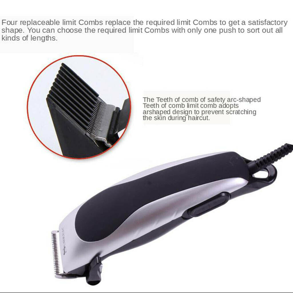 Electric Hair Clippers Kit Kids Hair Cutting Kit Black Men's Grooming Kit