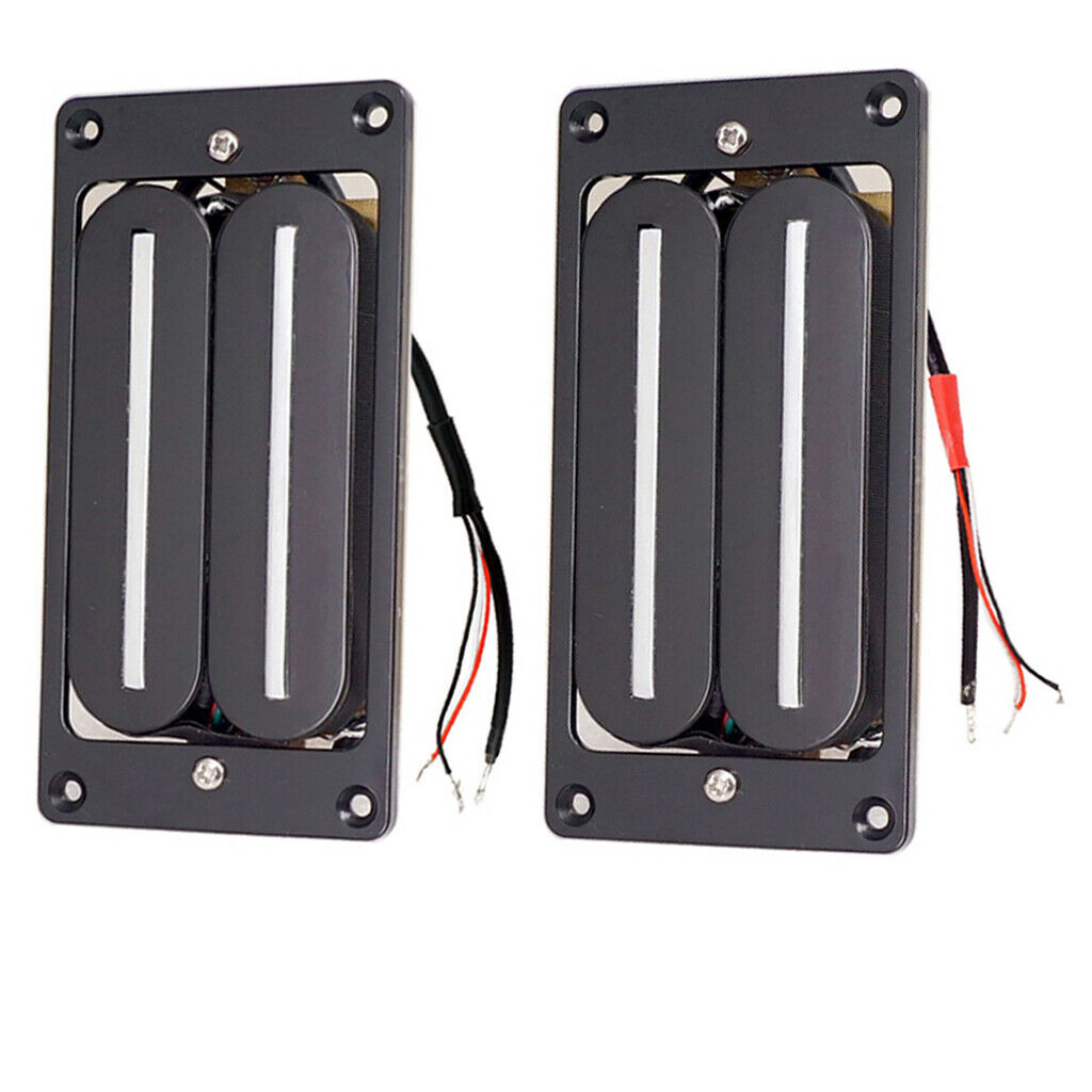 2 Pieces Dual Hot Rails Guitar Pickup with Frame