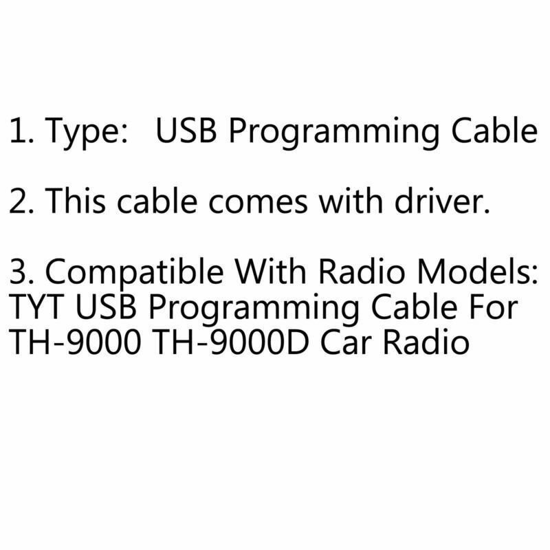 4Set USB Programming Cable For TYT TH-9000D Car Ham Radio Transceiver NEW