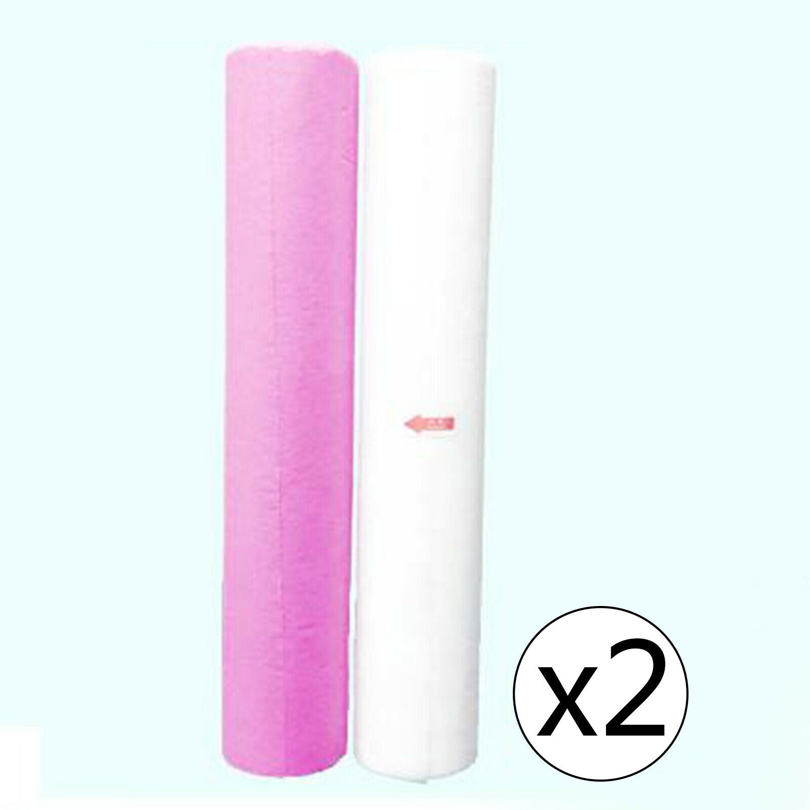 2 Rolls Disposable Sheets Non Woven Paper Sheets for Salon Supplies