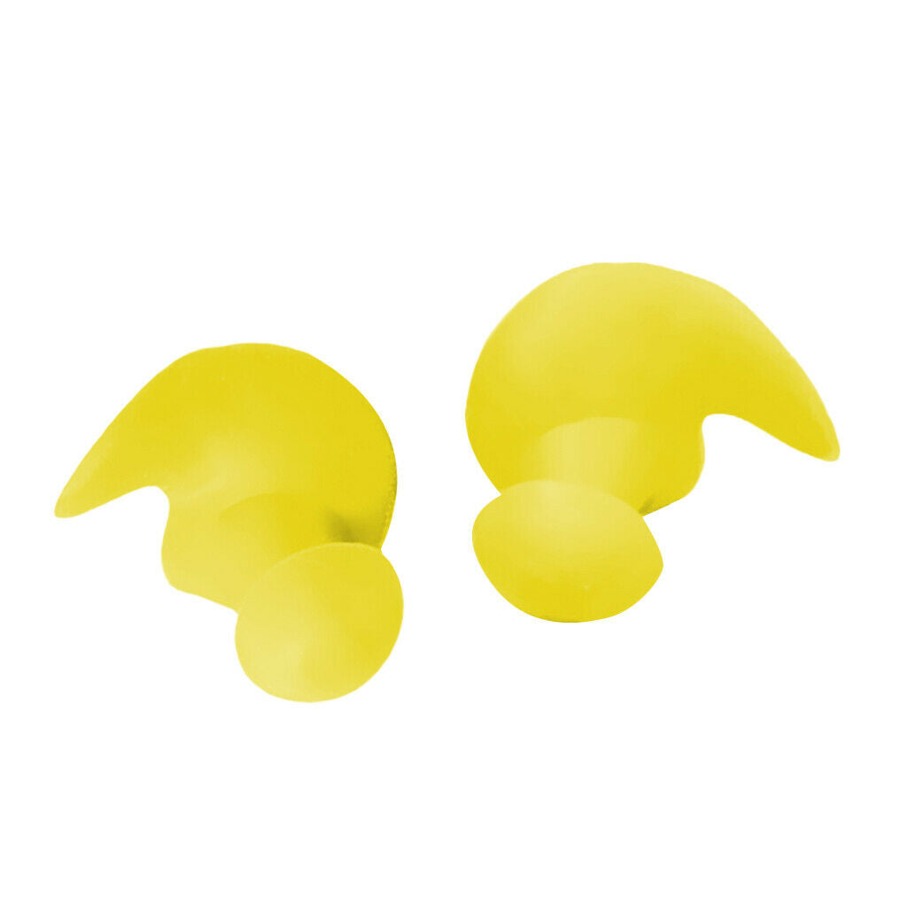 2 Pair Silicone Spiral Swimming Ear Plug Hearing Protector with Case 25mm
