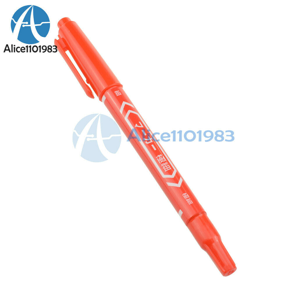 10PCS CCL Anti-etching PCB circuit board Ink Marker Red Double Pen For DIY PCB