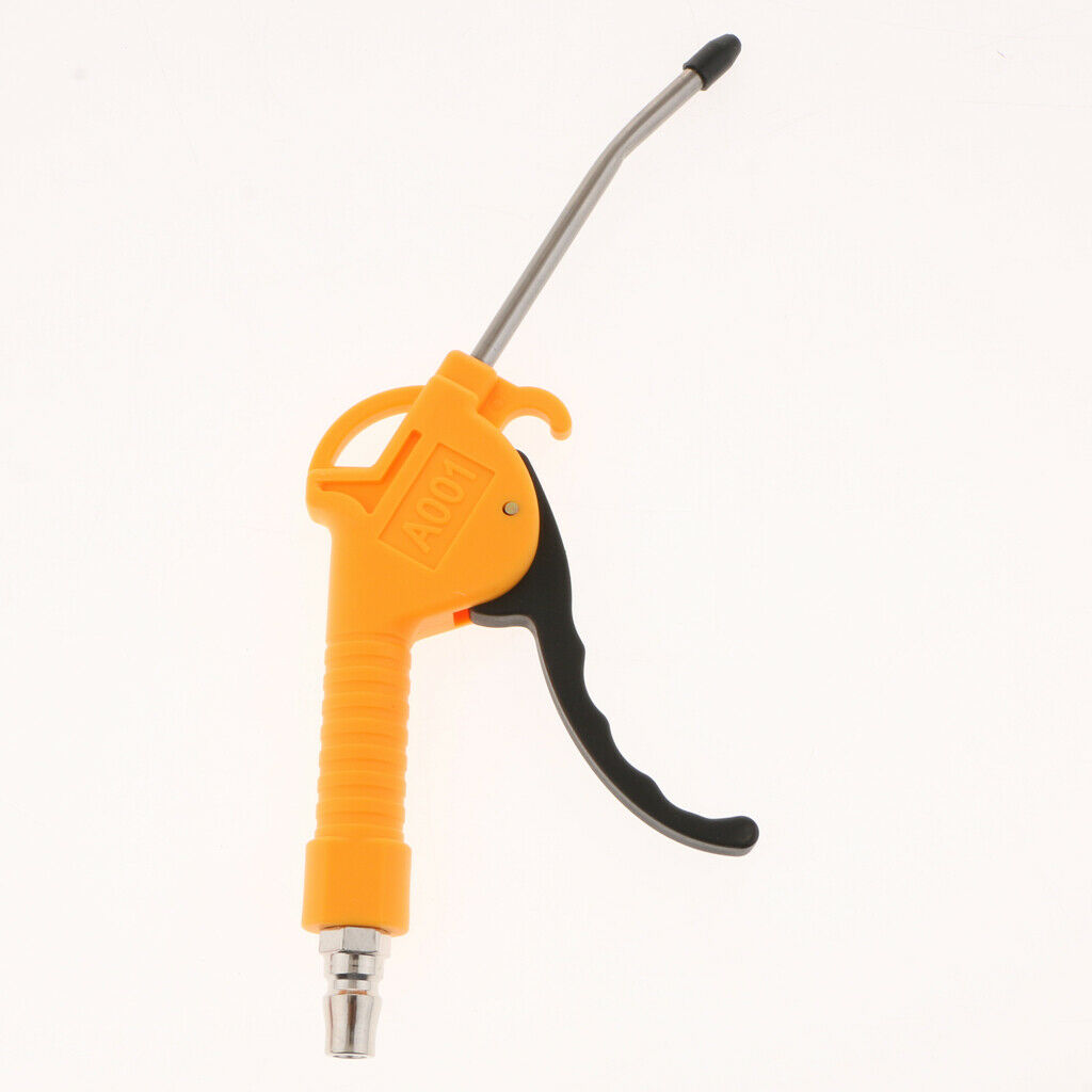 Air Blow Gun Long Reach Spray Nozzle Compressed Air Gun Clean Tool Yellow
