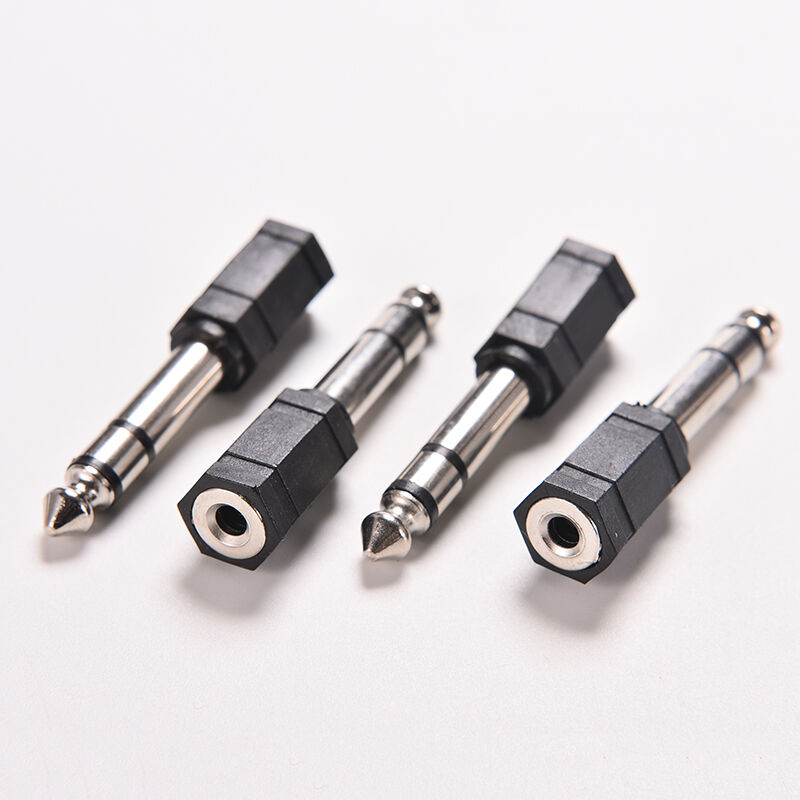 5x 6.5mm 1/4 Male to 3.5mm 1/8 Female Stereo Audio Mic Plug Adapter Mini .l8