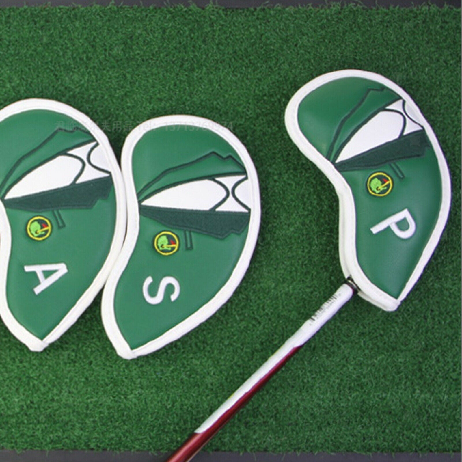 10Pack Premium Leather Golf Iron Headcover 4-9,P,S,A,X Club Head Cover Guard