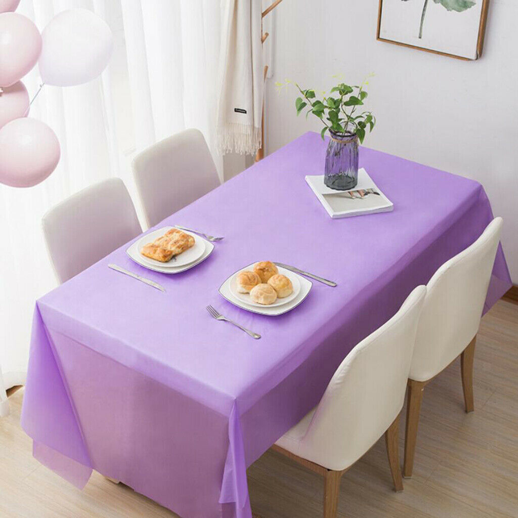 Disposable Table Cloth Tablecloths Cover Wedding Party Supplies Light Purple