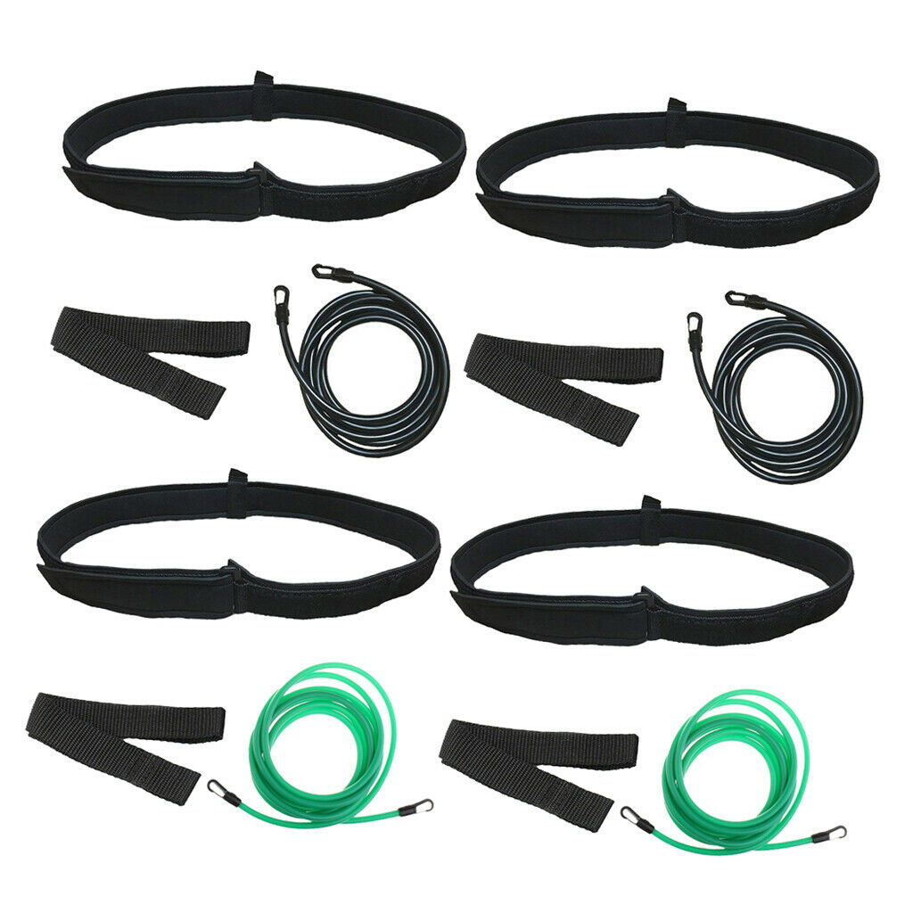 4 Set Swim Bungee Training Belt Exerciser Belt Cords Swim Training Supplies