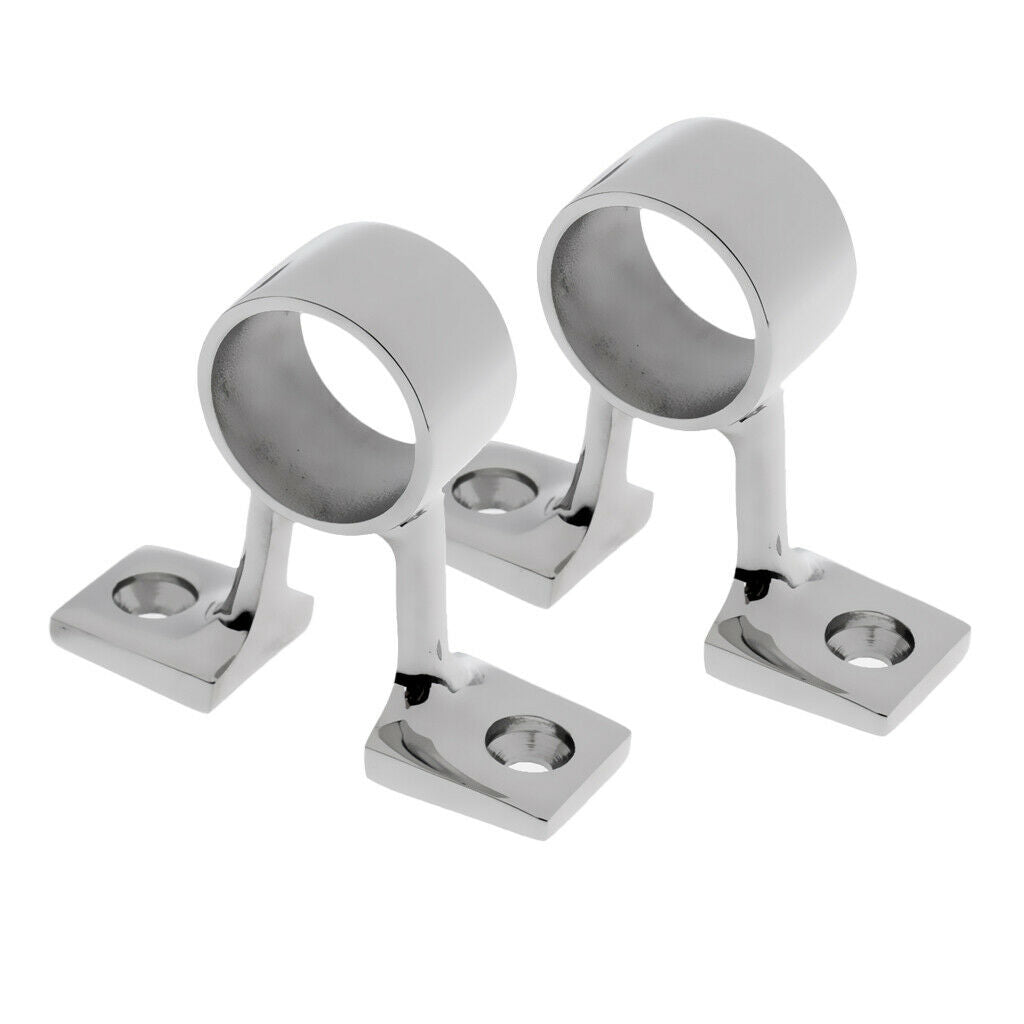 2 Pieces Stainless Steel Boat Hand Rail Fitting Center Bracket for 25mm Pipe