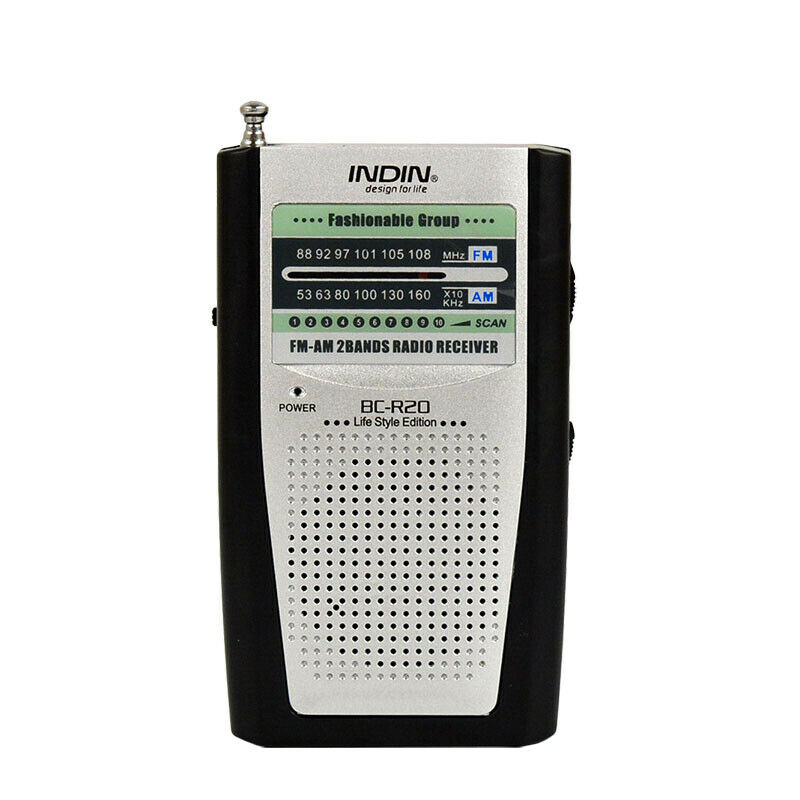 Universal Mini Portable AM/FM Receiver Radio Built in Speaker Pocket BC-R20 New