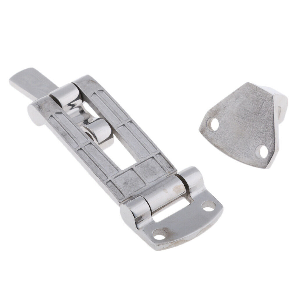 316 Stainless Steel Boat Locker Hatch Anti-Rattle Latch Fastener 100 x 35mm