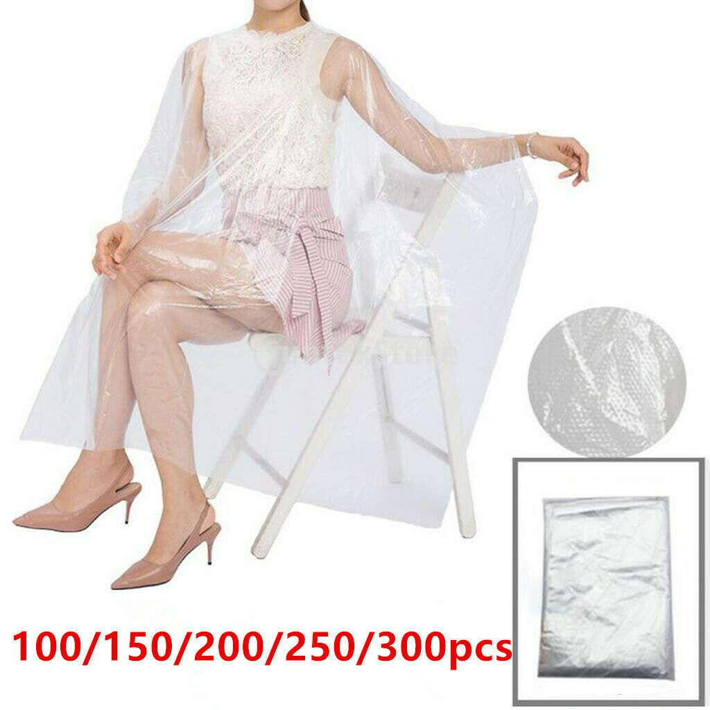100pcs Disposable Hair Cutting Cape Gown Barber Breathable Hair Styling Apron