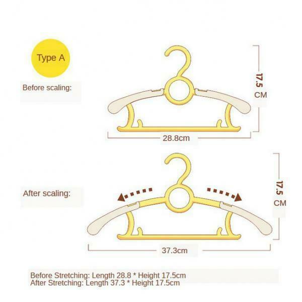 20pcs Kids Hangers Retractable Nursery Hangers Portable Plastic Tool to