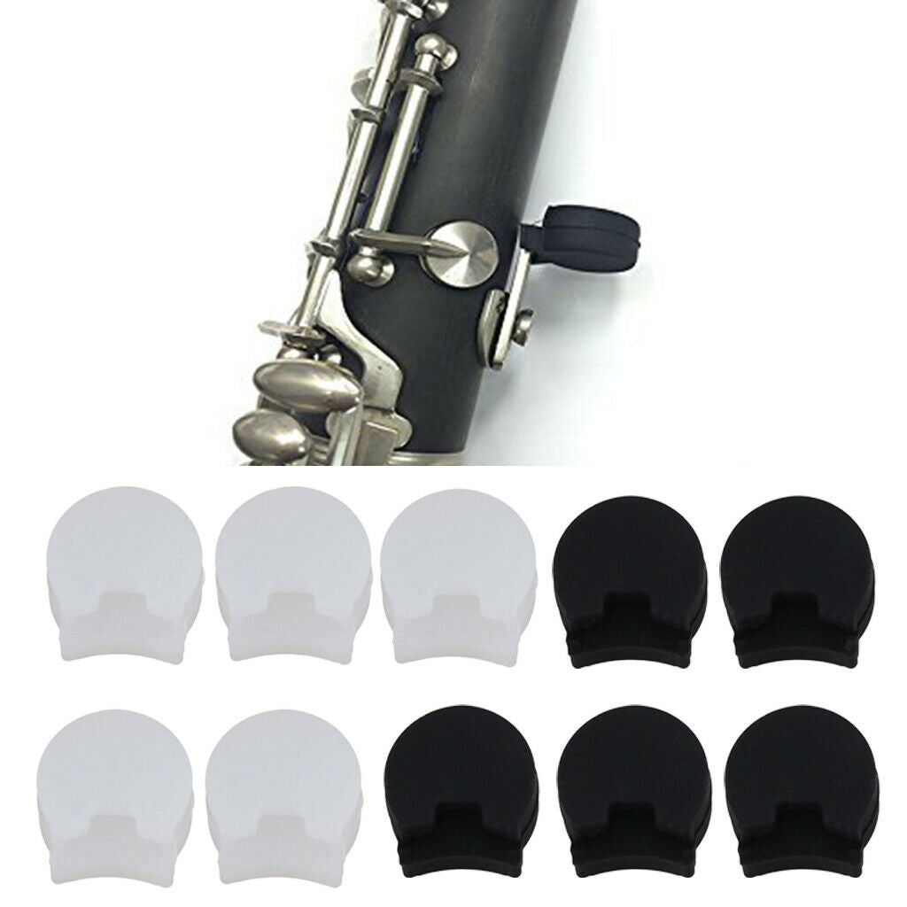 Black 10mm/0.39'' Rubber Thumb Rest Cushion Pad Protector for Clarinet Oboe