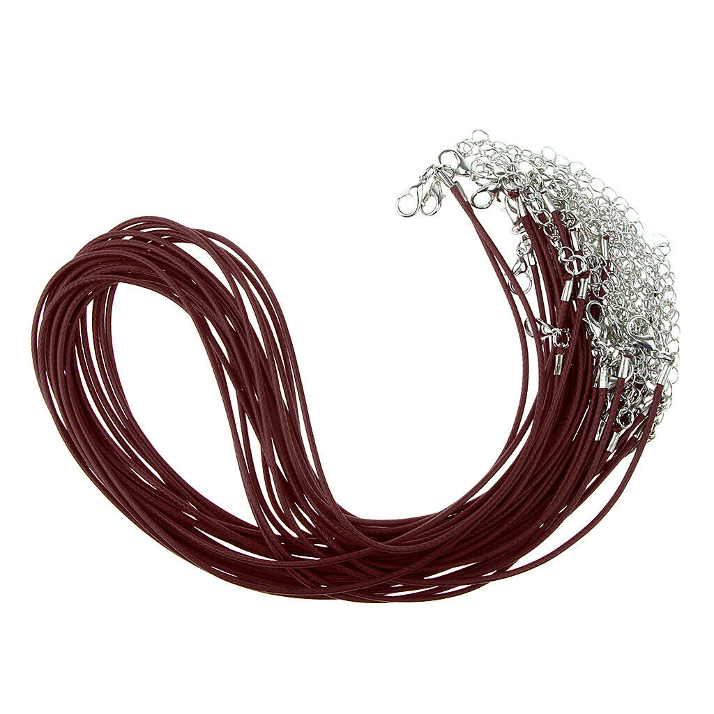 40x Wax Cord Rope Necklace Chain Rope with Lobster Clasp Jewelry Pendants