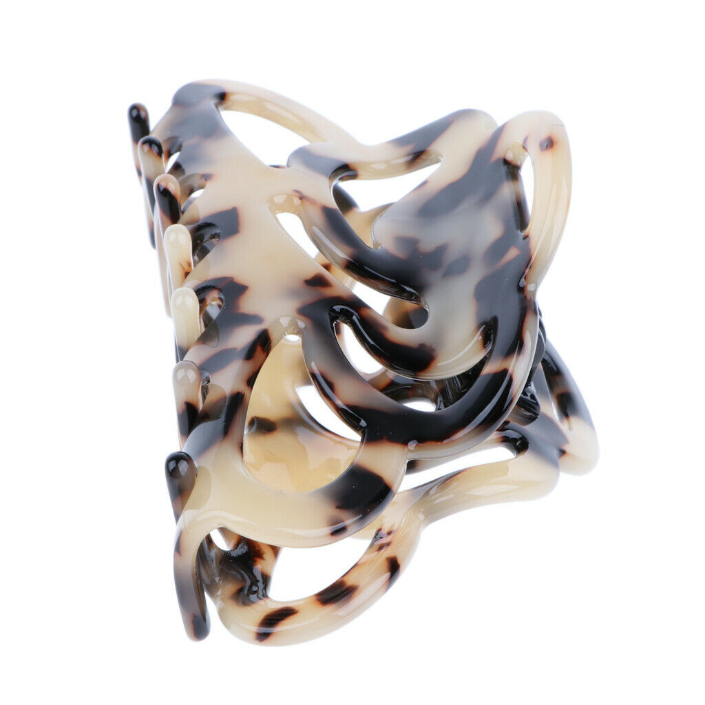 2Pcs Women's Acrylic Hair Claw Clips Barrette Grips Clamp Hair Accessories