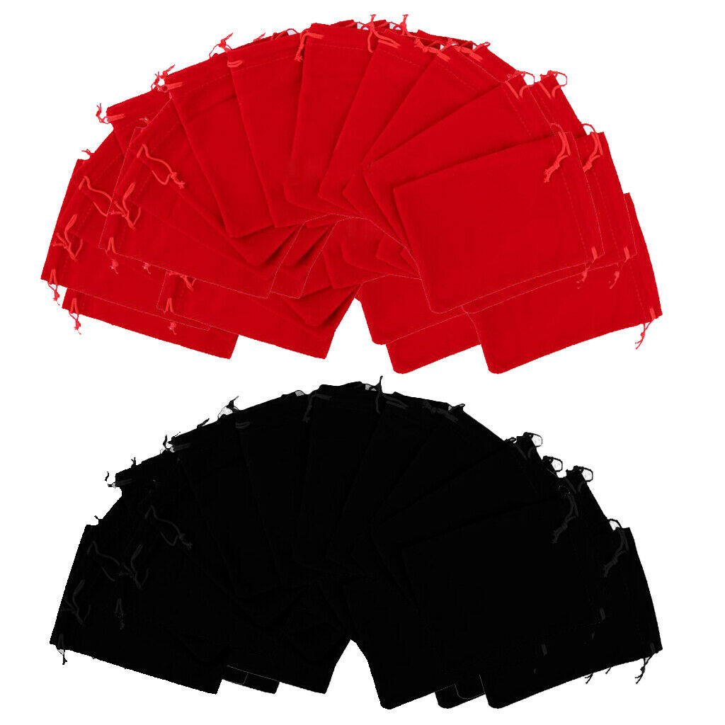 100 Pieces Velvet Drawstring Pouch Gift Bag Wedding Favor Jewelry Pouch