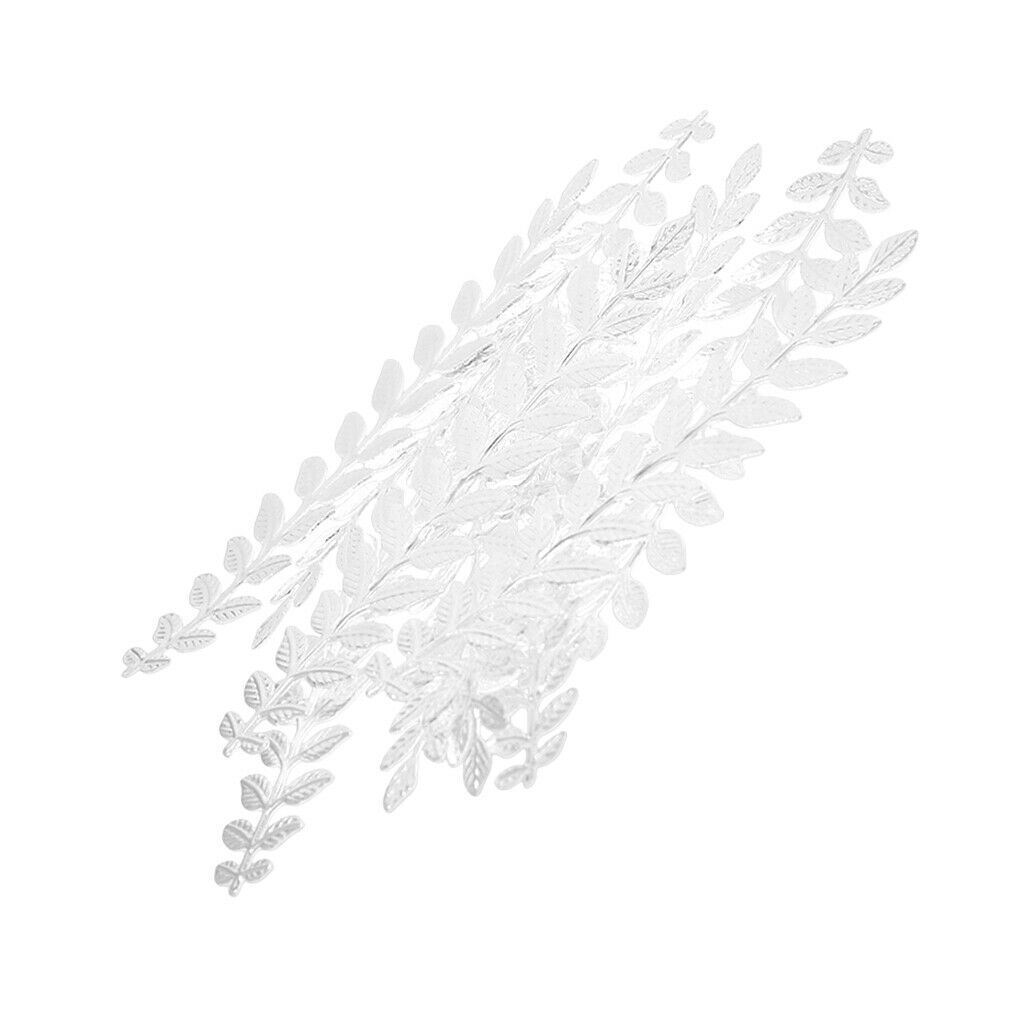 10pcs Platinum Leaves Charm Pendants Findings for DIY Hair Jewelry 120mm
