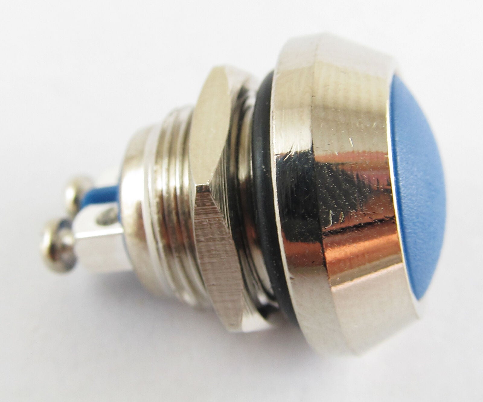 10pcs Blue Metal Round Dome Push Button Momentary Waterproof Switch 12mm QN12-A5