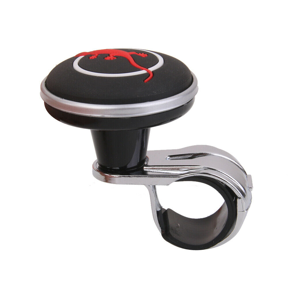 Rubber Power Knob Steering Wheel Grip Spinner Black Hand Aid Car