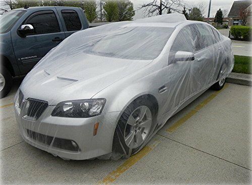 Clear Transparent Waterproof Plastic Temporary Disposable Car Suv Jeep Cover