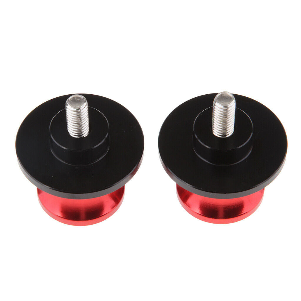 4 Pieces 6mm Motorcycle CNC Swing Arm Slider Spools for Yamaha Black+Red