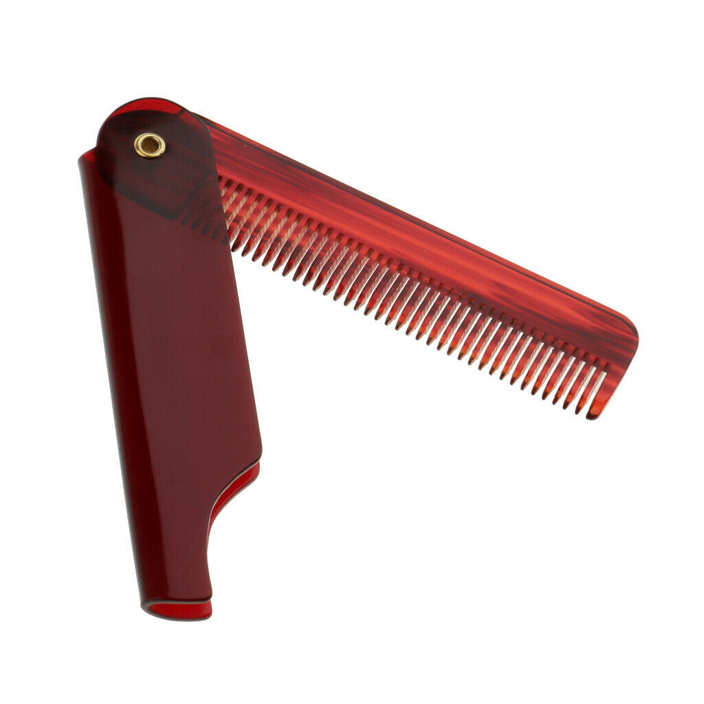 Pocket Size Folding Moustache Beard Hair Clip Comb Styling Tool for Men