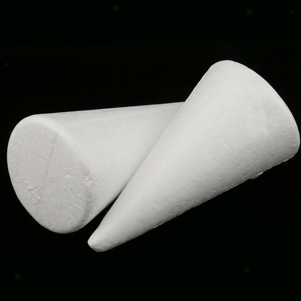 15 Pcs Creative Cone Shaped Styrofoam Craft Handmade Party