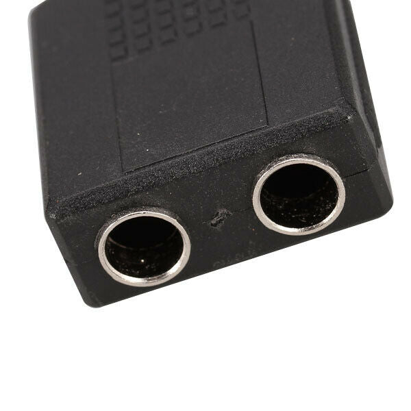 2x Stereo 6.35mm 1/4'' 1 Male Plug To 2 Mono Female Jack Audio Y Splitter