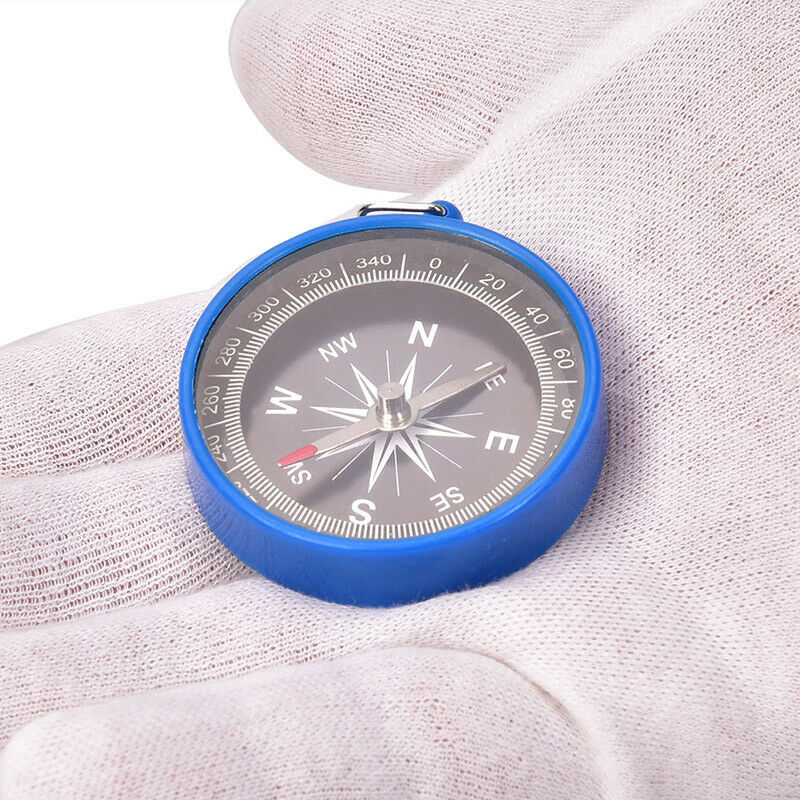 Outdoor Camping Hiking Pointing Guider Keychain Plastic Compass Navigatio.l8