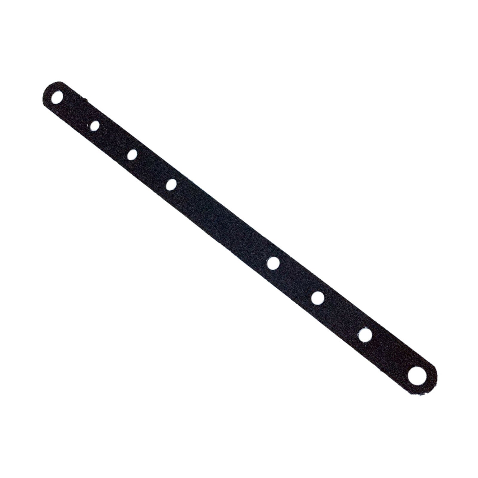 3 Sets Motorcycle 6 Holes Exhaust Muffler Strap Bracket Drilled Black