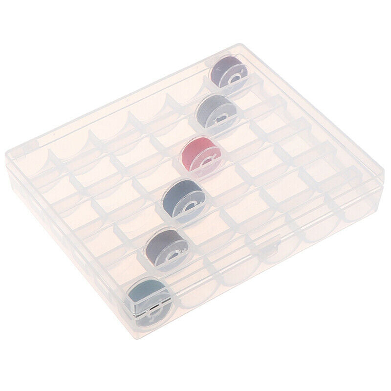 36 Spools Empty Bobbins Sewing Machine Bobbin Case Organizer Storage Plas.l8