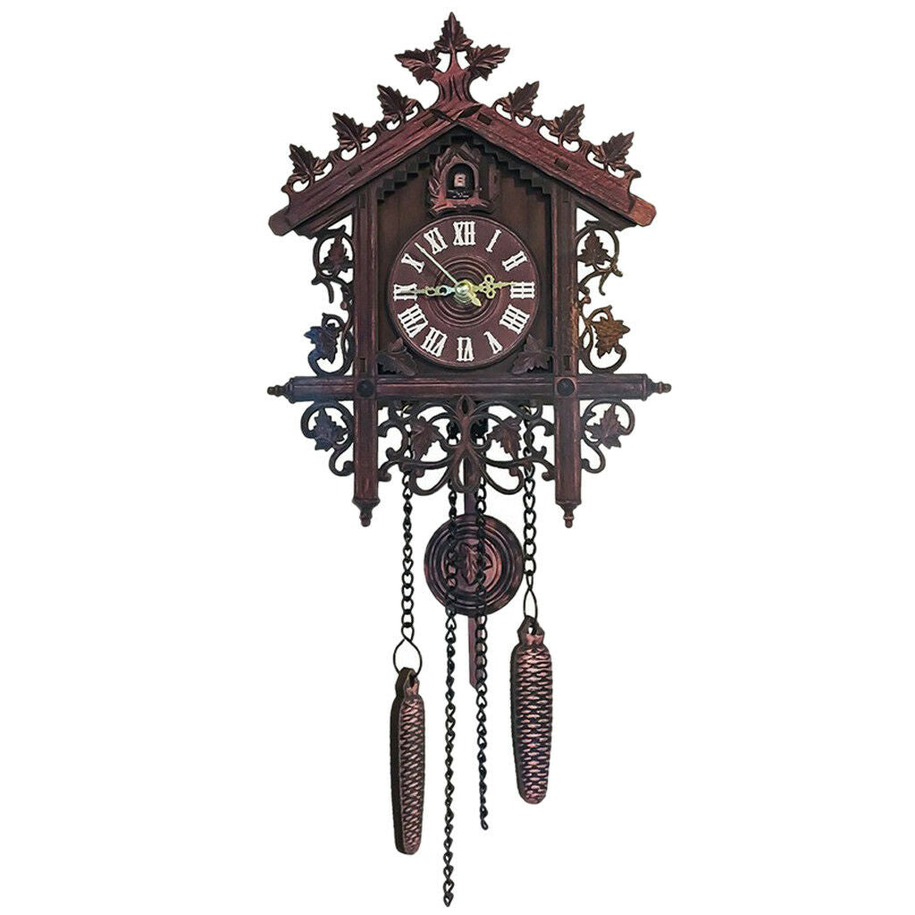 Wood Cuckoo Wall Clock Big Watch for Modern Living Room Home Decorations #1