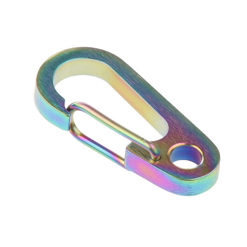 Heavy Duty Titanium Quickdraw Carabiner Snap Hooks Keyring Climbing Colorful