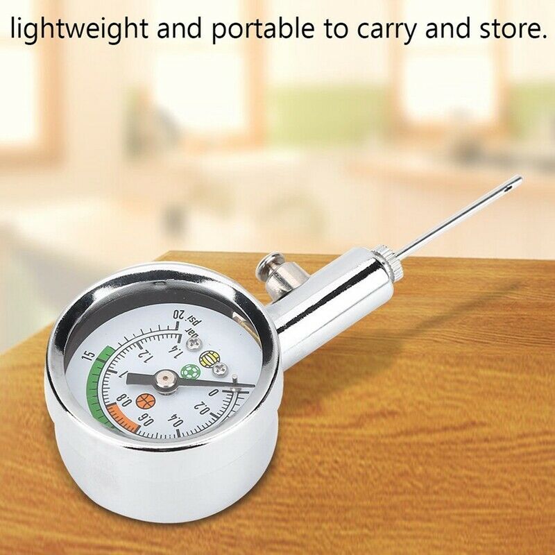 Bicycle Tire Pressure Gauge, Universal Pressure Gauge for Football BasketbalG9Y8