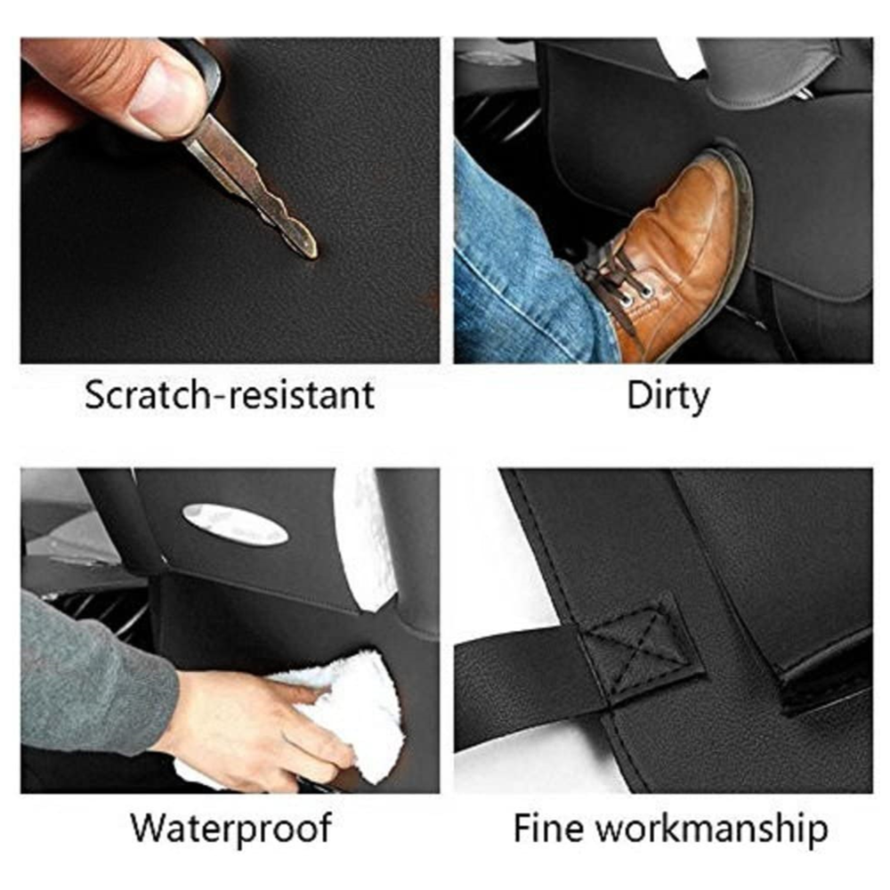 Car Seat Back Organizer Tissue Storage Box Kick Mats Car Seat Back Protectors