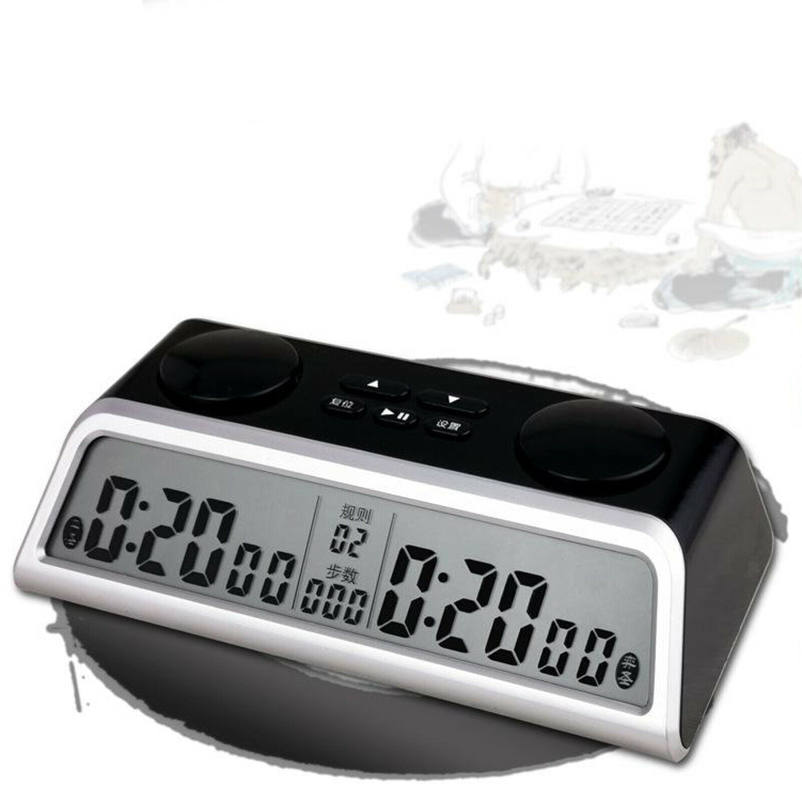 Digital Board Game Competition Counting Alarm Timer Watch Chess Clock