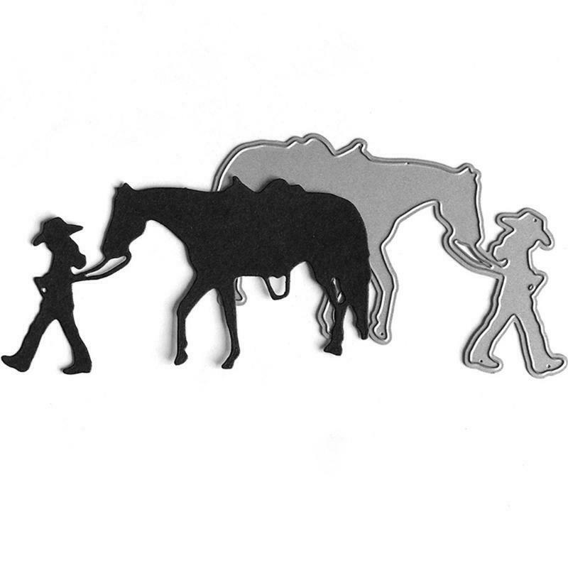 Lead a Horse Metal Cutting Dies Stencil Scrapbooking DIY Album Stamp Paper Card
