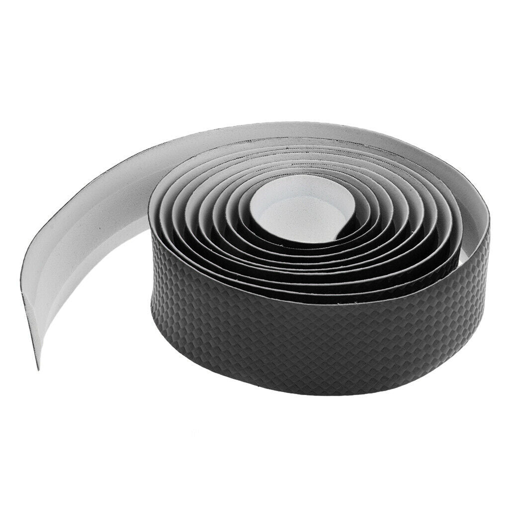 1Pair Road Bike Bicycle Cork Handlebar Grip Tape Wrap with 2 Bar Plugs Black