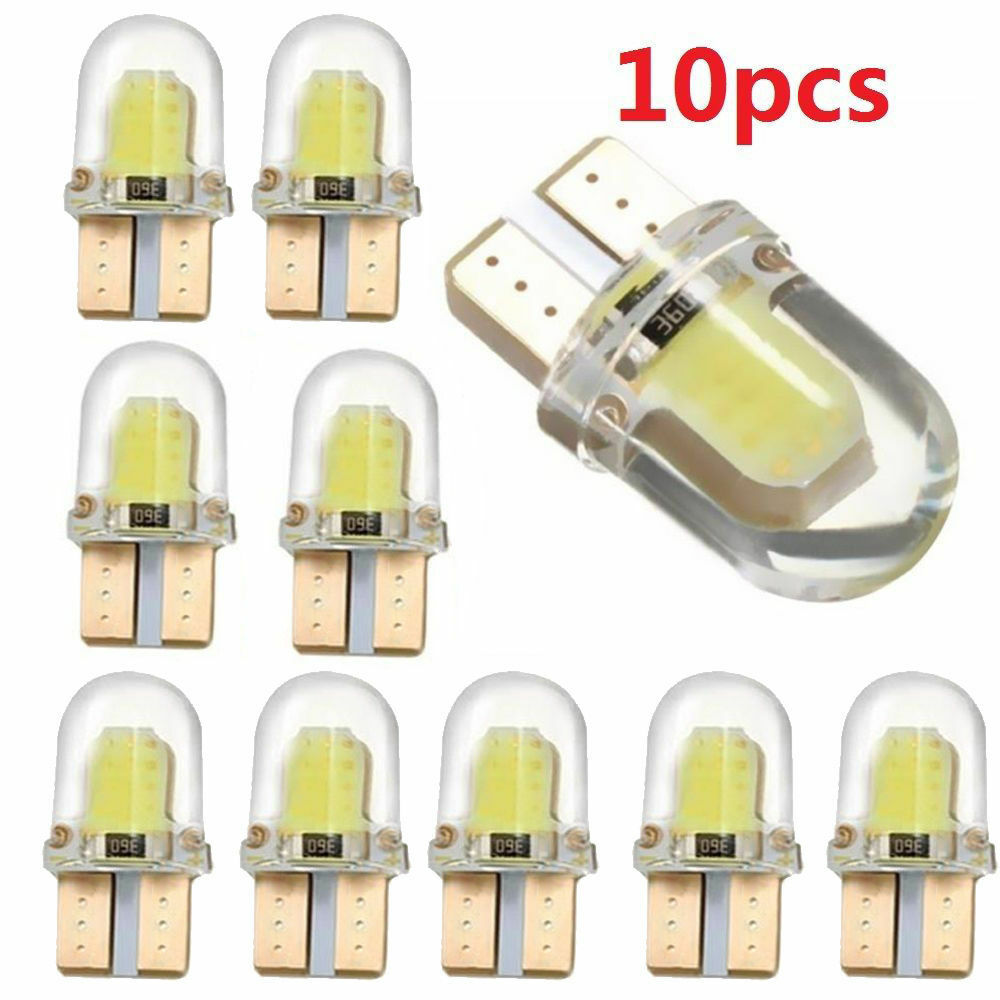 Lot LED T10 194 168 W5W COB 8SMD CANBUS Silica Bright White License Light Bulbs