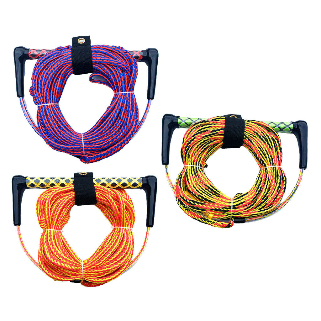 2X Water Skiing Rope Knee Board Wakeboard Surfing Tow Trow Ropes Line   Orange
