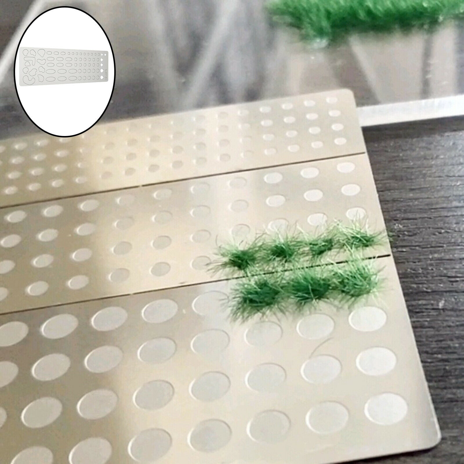 Handcrafted Grass Planting Template Tool Plate Accessories Railroad Scenery