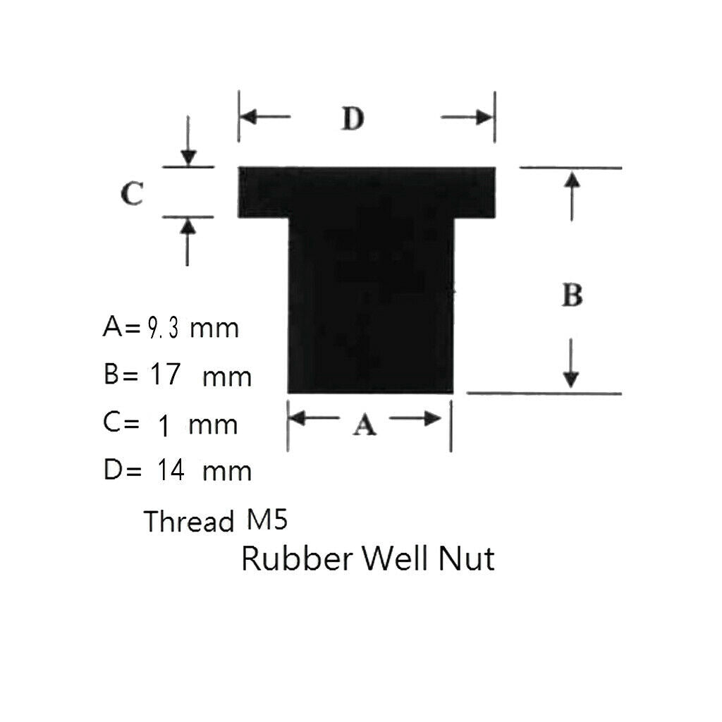 12 pieces motorcycle fairing screws, rubber nuts M5 screws