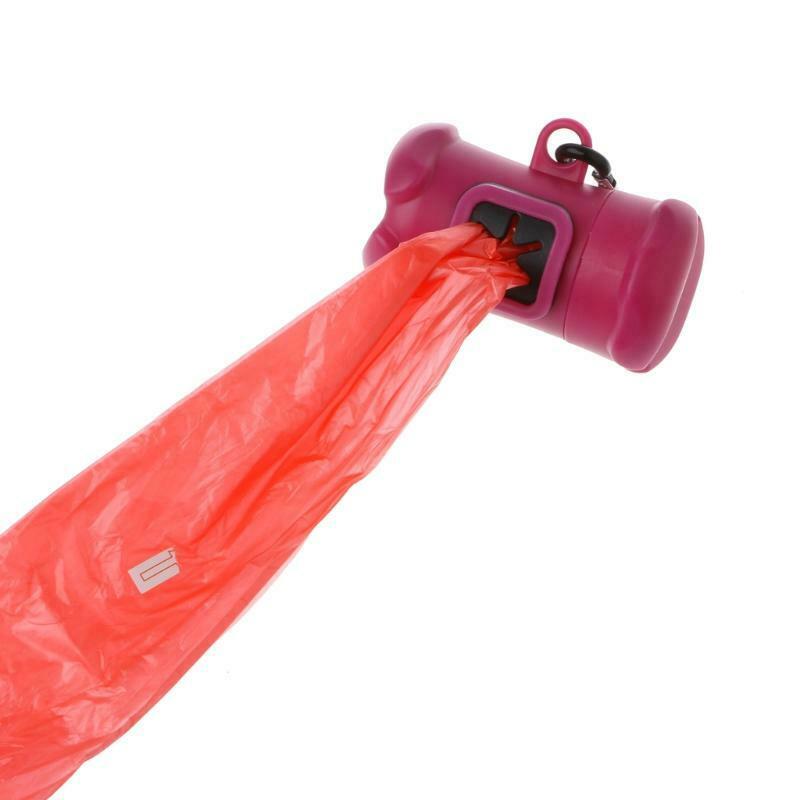 Pet Dog Bone Shape Waste Poo Garbage Dispenser Box Clean Up Bags Holder Carrier
